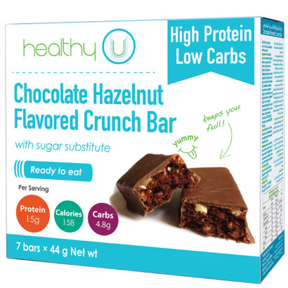 healthyU Chocolate Hazelnut Flavored Protein Bar