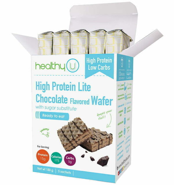 healthyU Chocolate High Protein Light Wafer