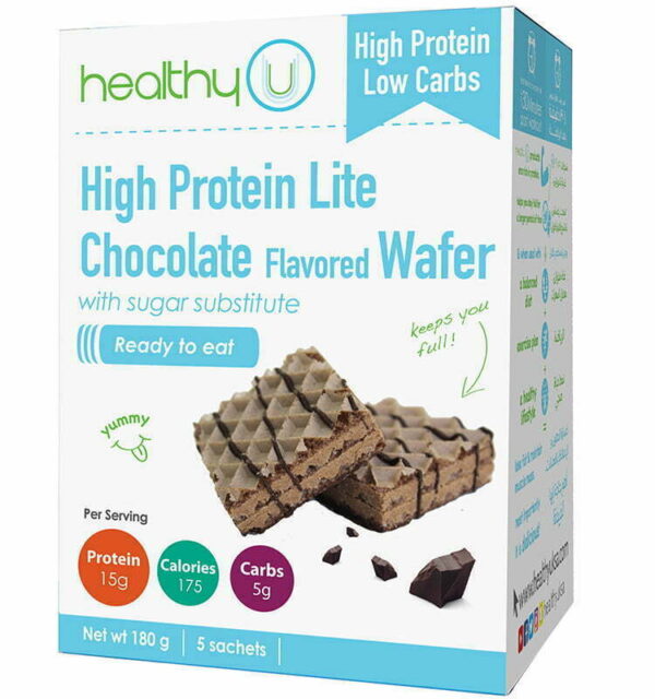 healthyU Chocolate High Protein Light Wafer