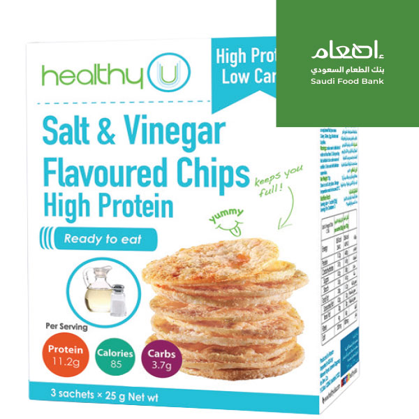 healthyU High Protein Salt and Vinegar Chips